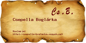 Csepella Boglárka névjegykártya